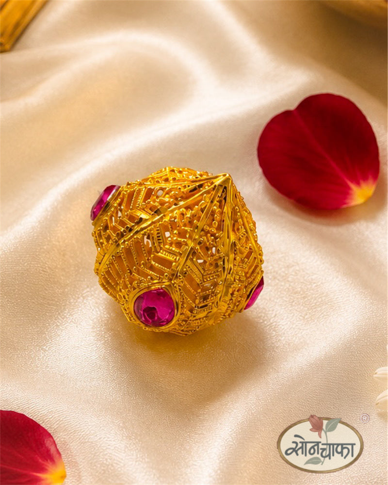 PINK STONE GANPATI MODAK