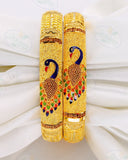 TRADITIONAL PEAFOWL MINAKARI BANGLES