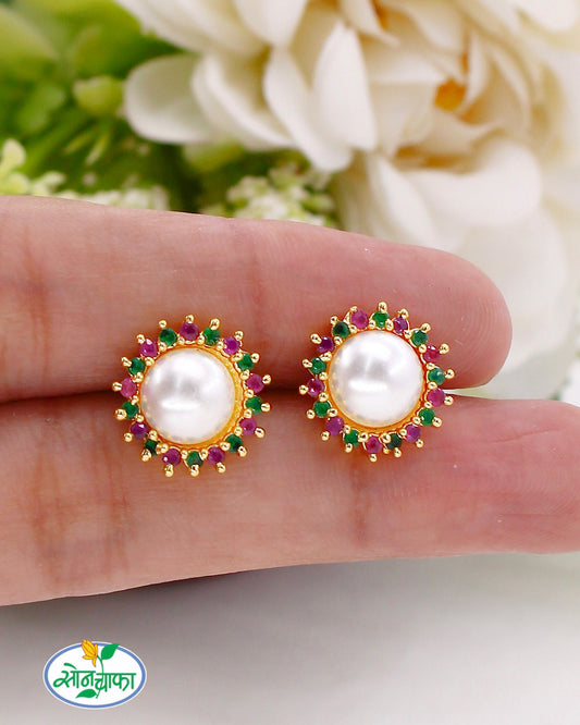 FANCY PEARL BEADS STUDS
