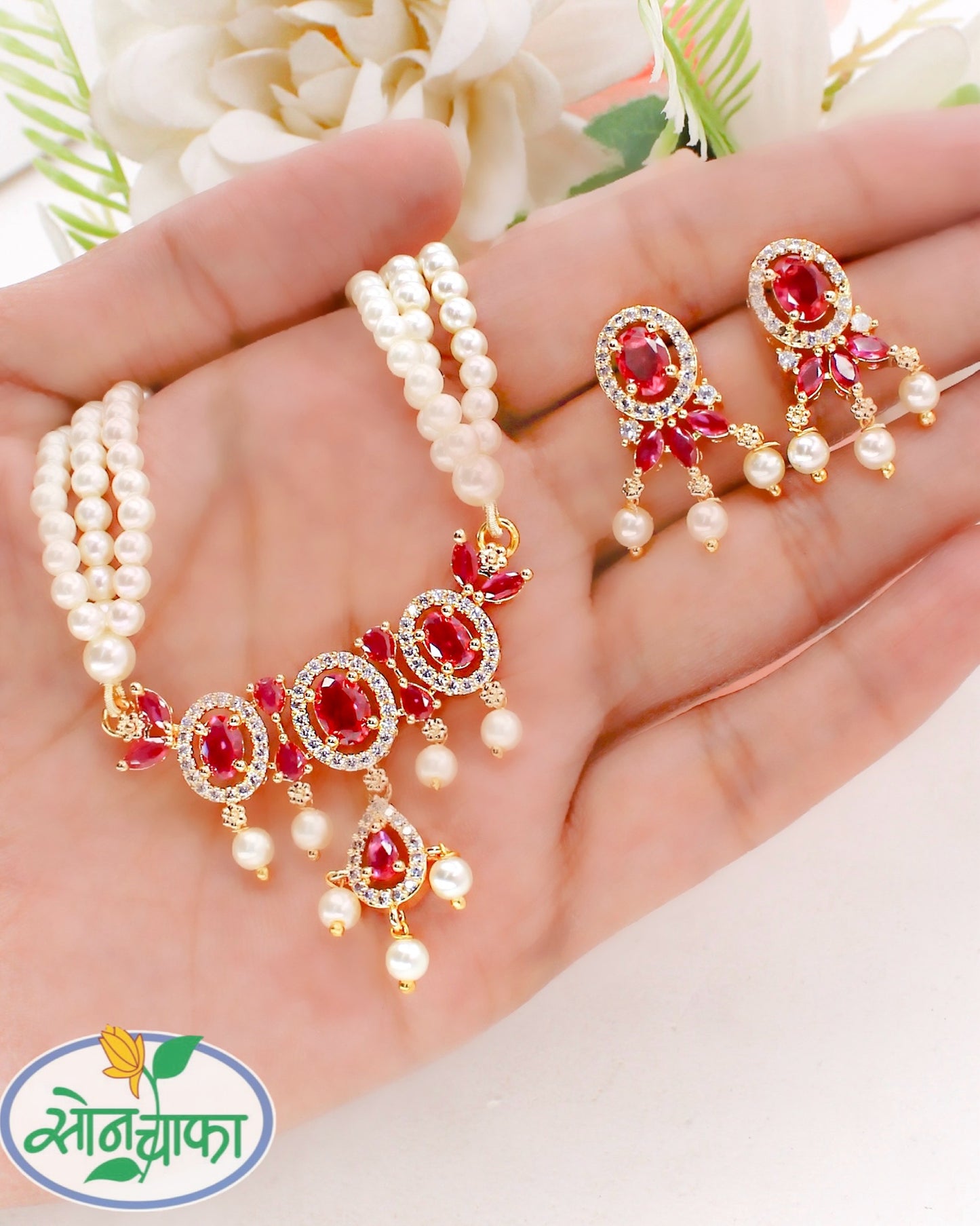 DESIGNER MOTI NECKLACE SET