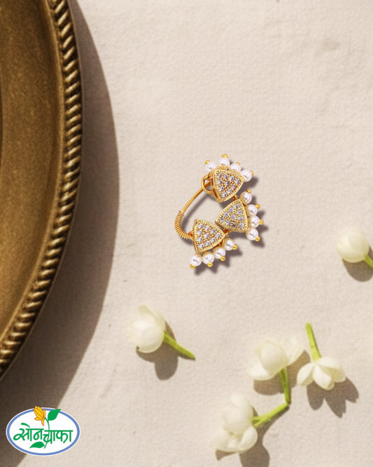 PRETTY WHITE STONE NATH