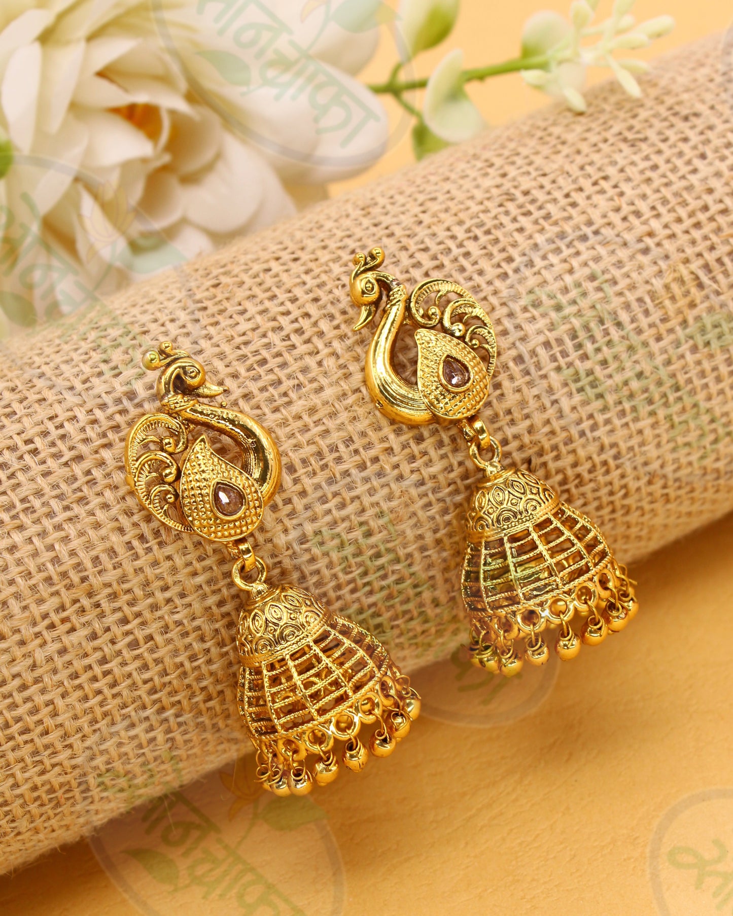 CLASSY PEACOCK JHUMKA EARRINGS
