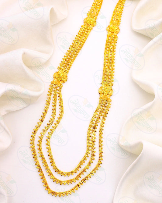 LUMINOUS GOLD PLATED FLORAL RANI-HAAR