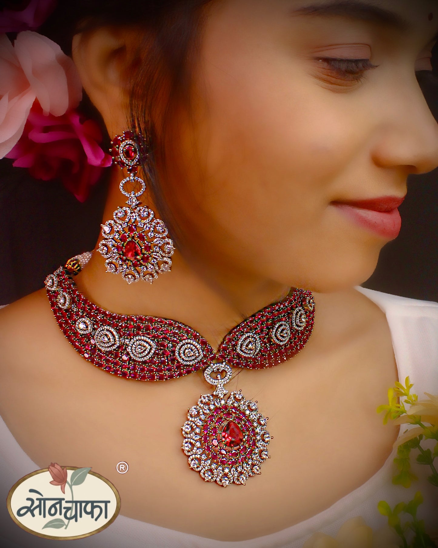 DROPLET STREAM RAJASI NECKLACE
