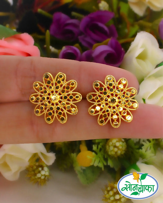FLORAL DESIGNER EAR-STUDS