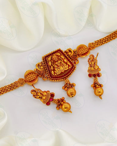 DIVINE LAXMI MATTE NECKLACE