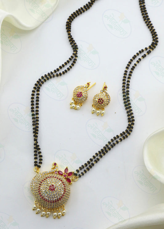 GORGEOUS PEACOCK DIA MANGALSUTRA