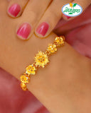 STYLISED FLORAL WOMEN'S GOLD PLATED BRACELET