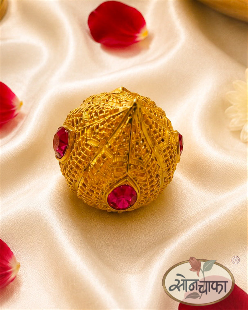 PINK STONE GANPATI MODAK