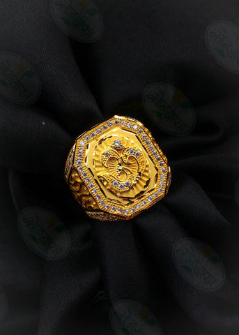 OM DESIGNER GOLDEN RING