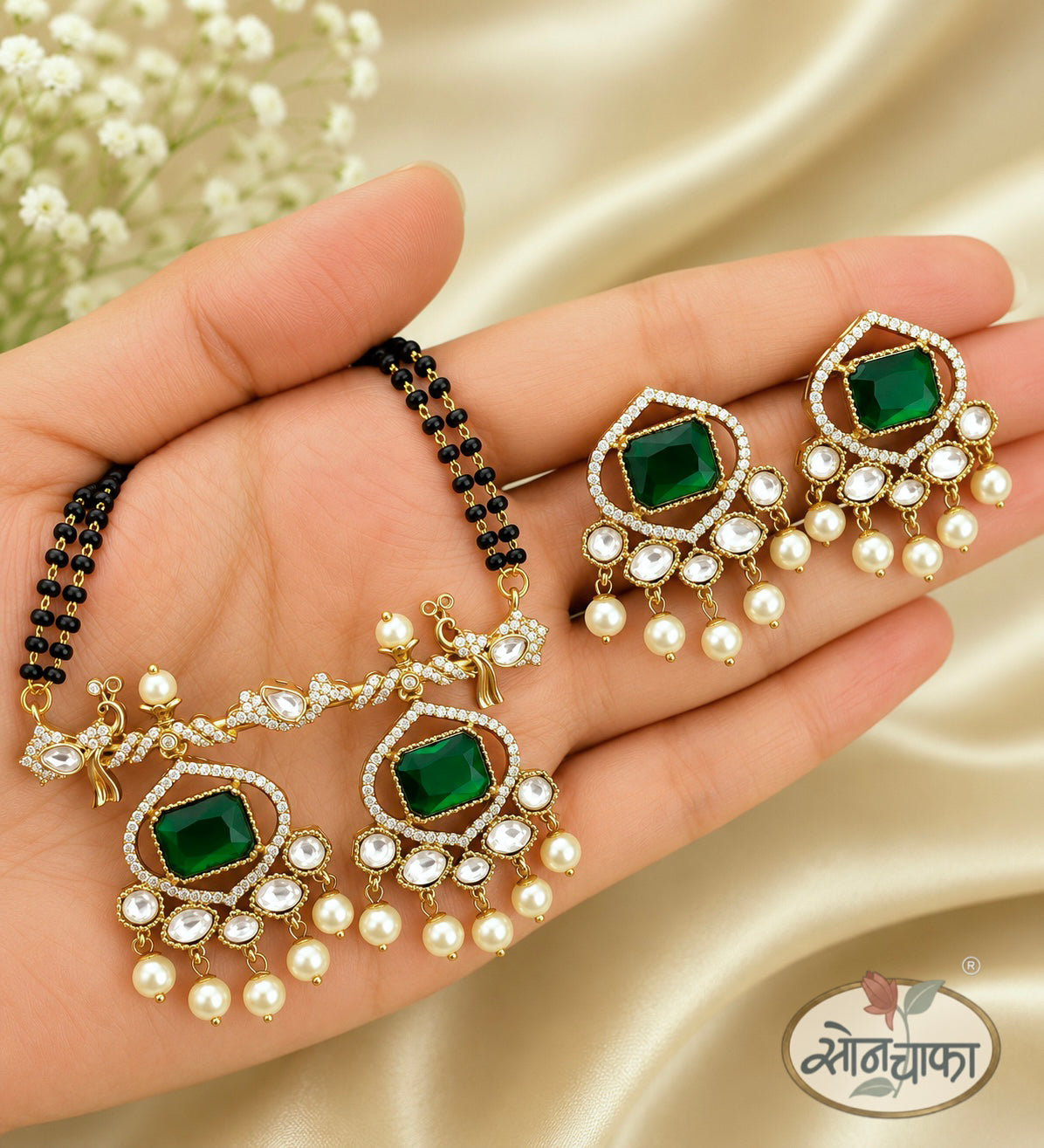 DESIGNER PEARL BEADS MANGALSUTRA