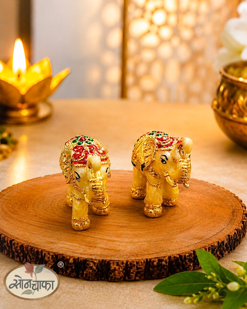 DAZZLING  GOLDEN GAJNTLAKSHMI
