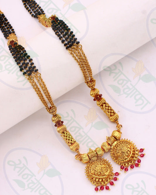 BLACK BEADS DESIGNER MANGALSUTRA
