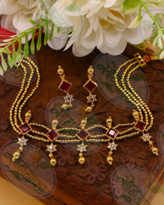 SQUARE DESIGNER CHOKER SET