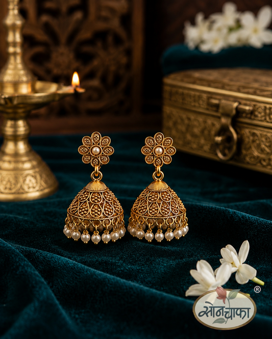 FLORAL JHUMKA EARRINGS