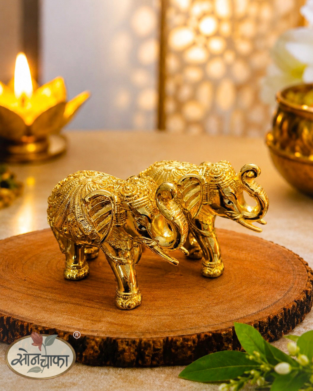 DAZZLING GOLDEN GAJANTLAKSHMI
