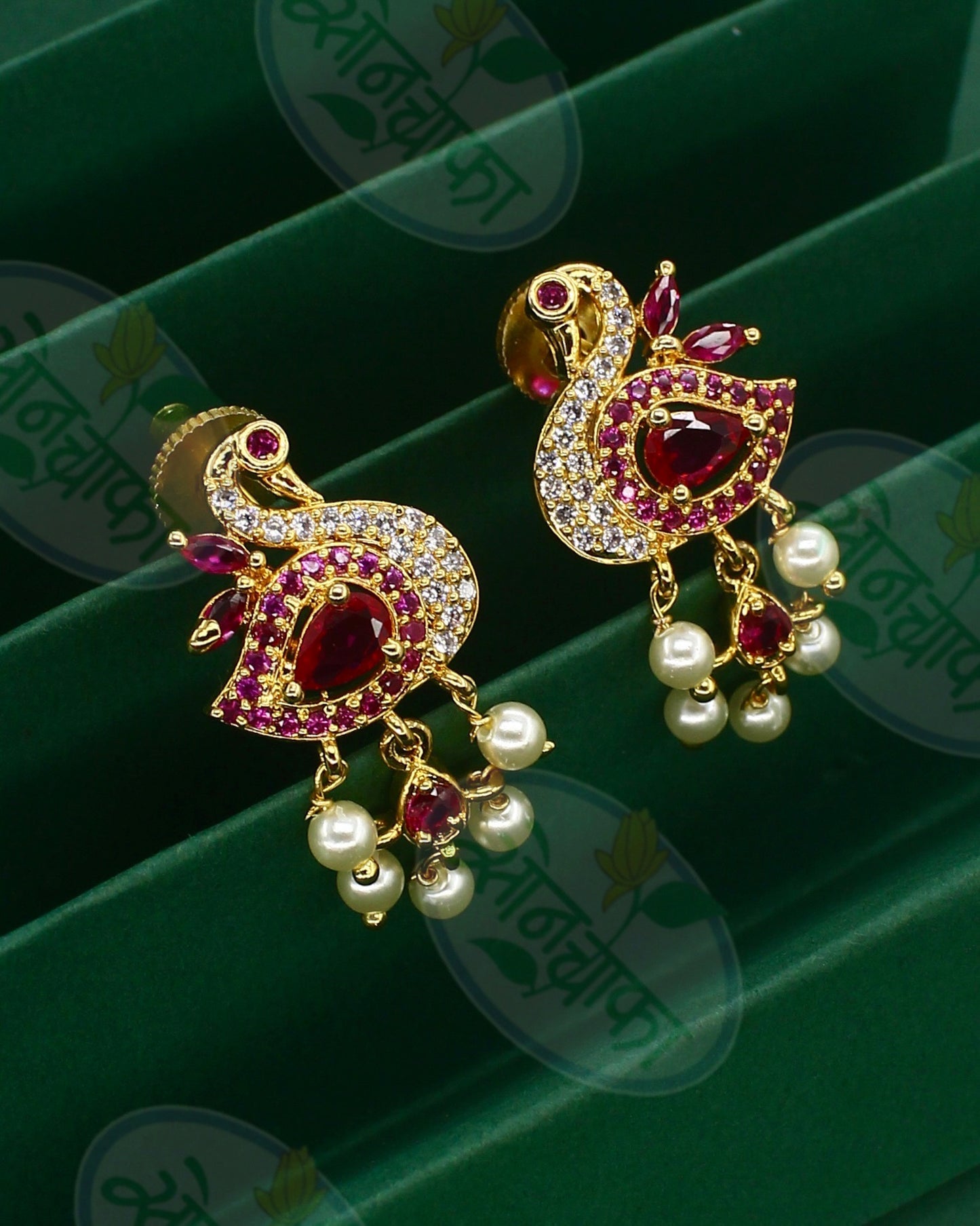 TRADITIONAL PEACOCK EARRINGS