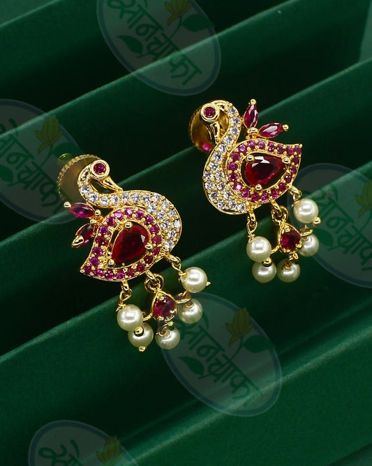 TRADITIONAL PEACOCK EARRINGS