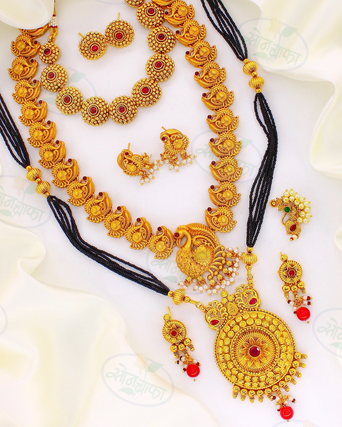 CLASSY PEACOCK  COMBO SET