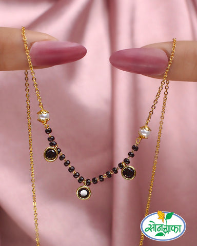 BEAUTIFUL BLACK BEADS MANGALSUTRA