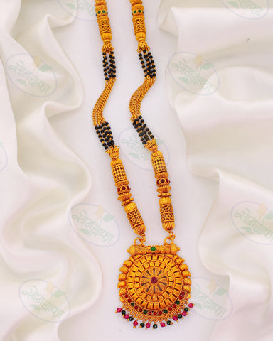 OPULENT DELICATE MATTE GOLD MANGALSUTRA