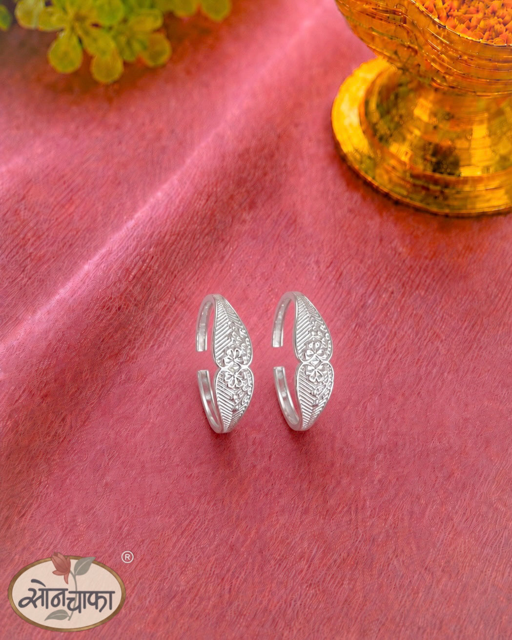 LEAF WITH FLORAL DESIGNER JODAVI