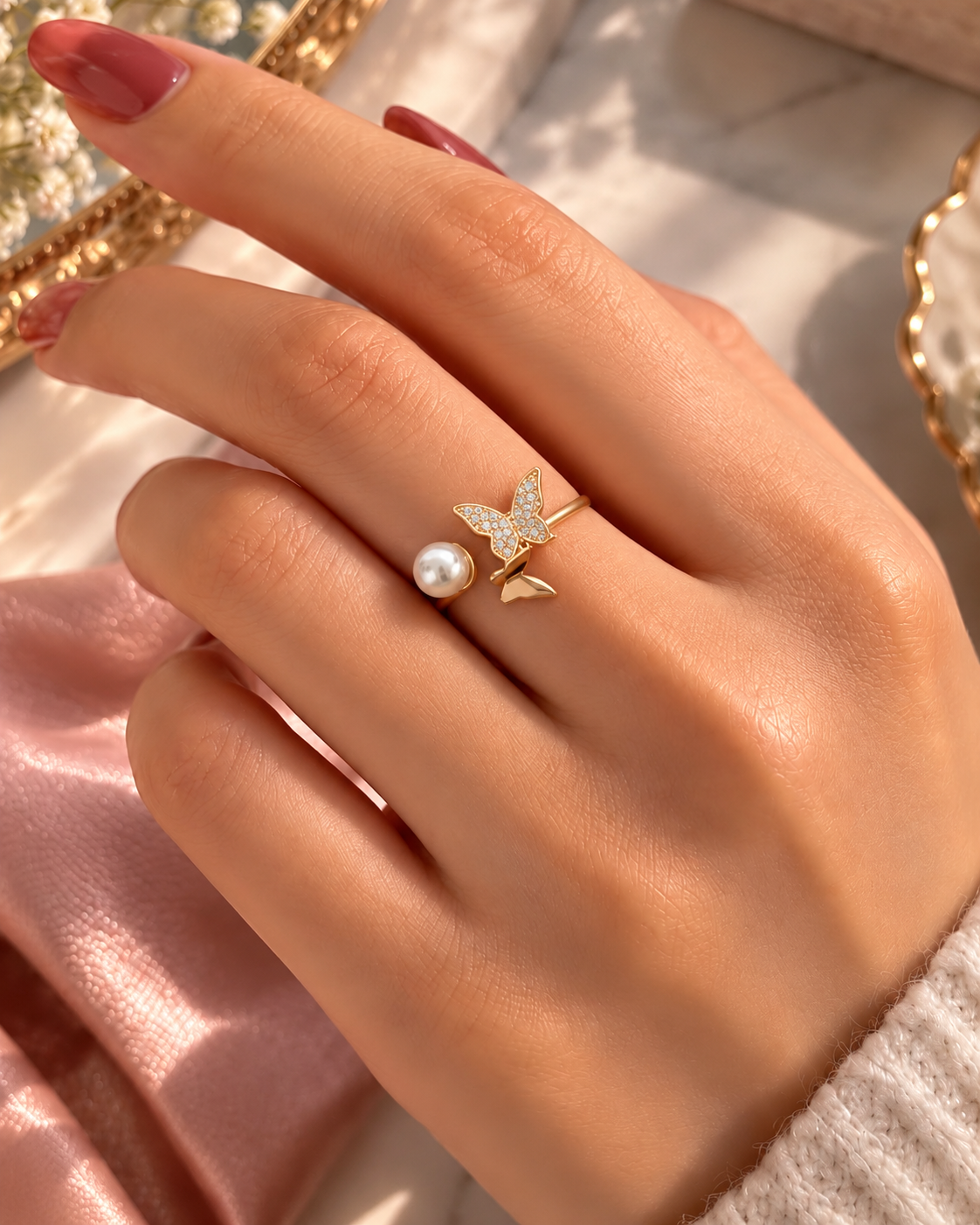 STUNNING BUTTERFLY DIAMOND RING