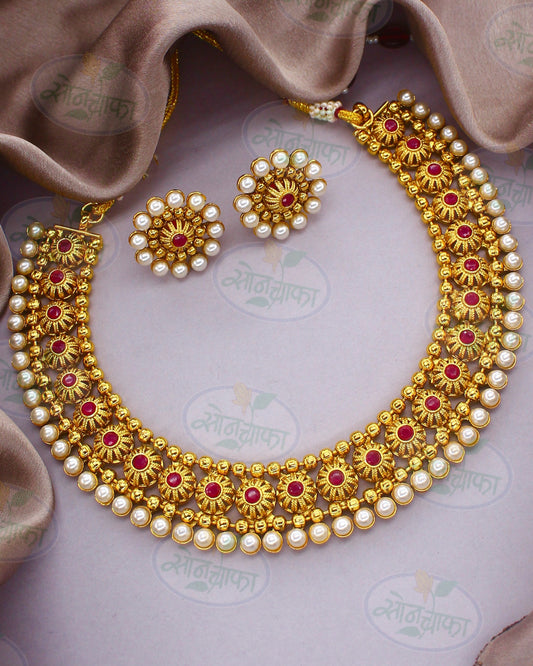 PEARL BEADED ANTIQUE NECKLACE