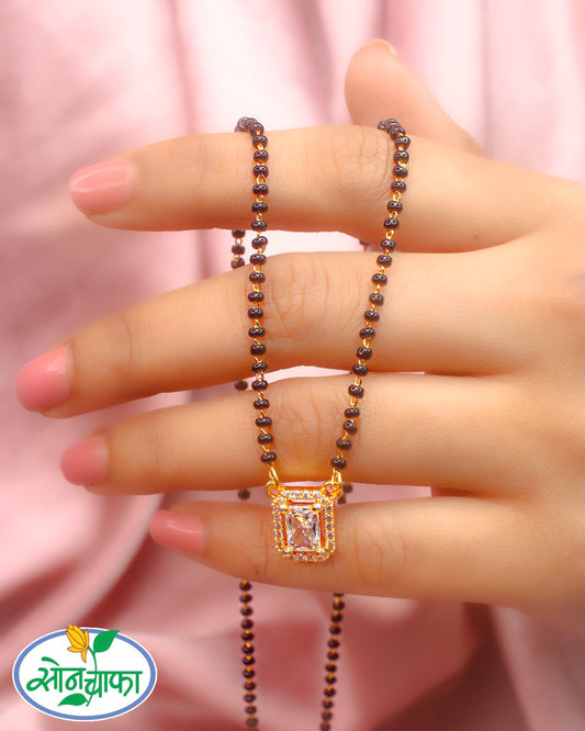 WHITE STONE DESIGNER MANGALSUTRA