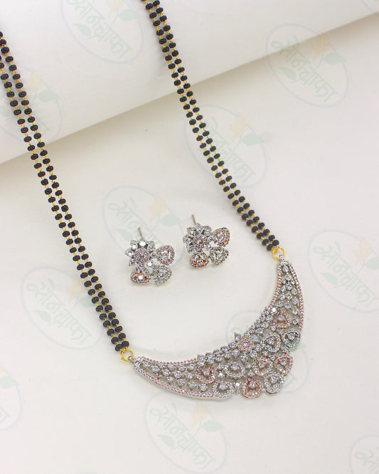 MODERN & ELEGANT TEXTURED DIAMOND MANGALSUTRA