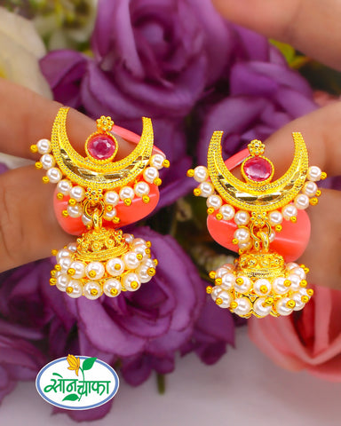 REGAL CRESCENT PEARL JHUMKI