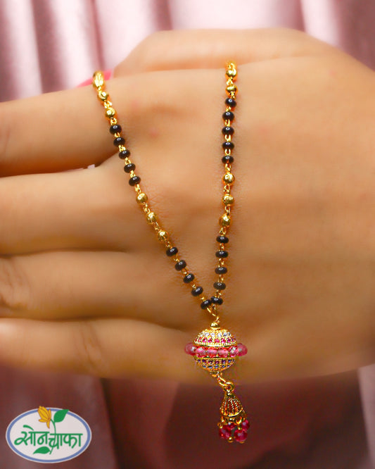 PINK STONE DESIGNER MANGALSUTRA