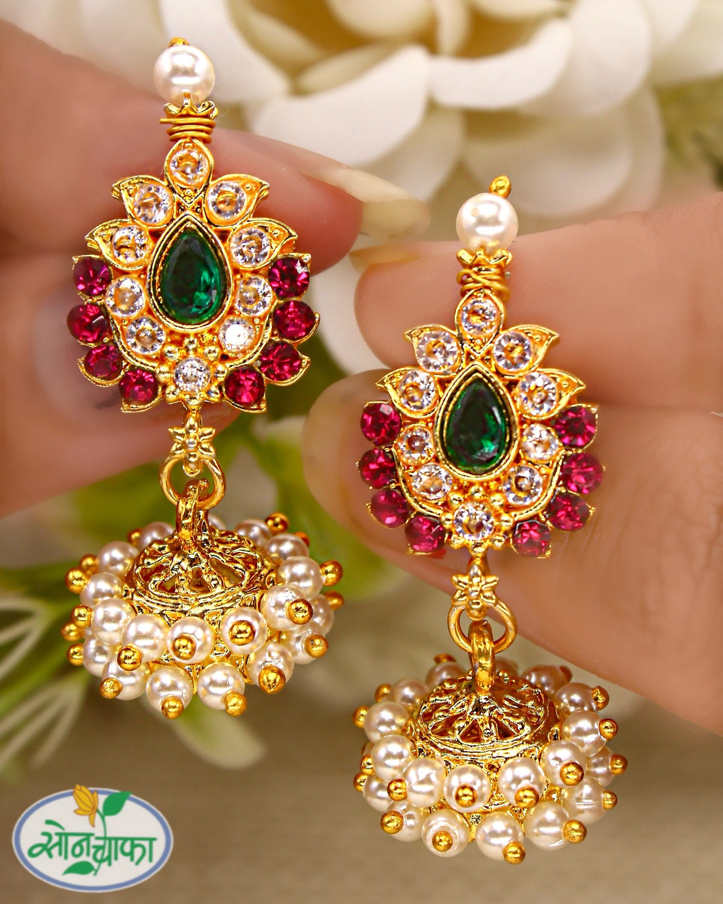 BRILLIANT MOTI JHUMKA