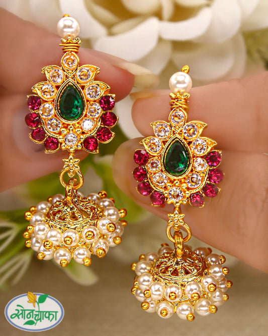 BRILLIANT MOTI JHUMKA