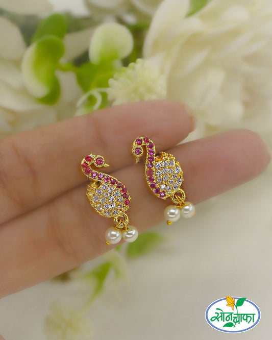 TRENDY PEACOCK EARRINGS