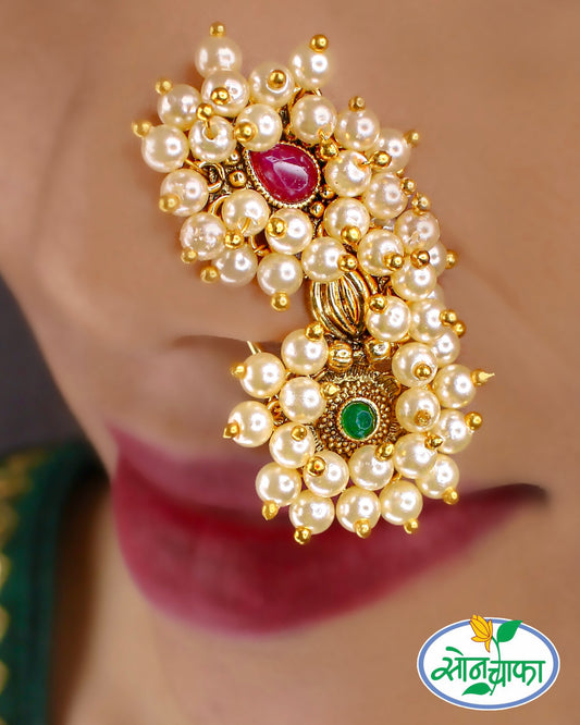 GLAMOROUS BRIDAL PEARL NATH