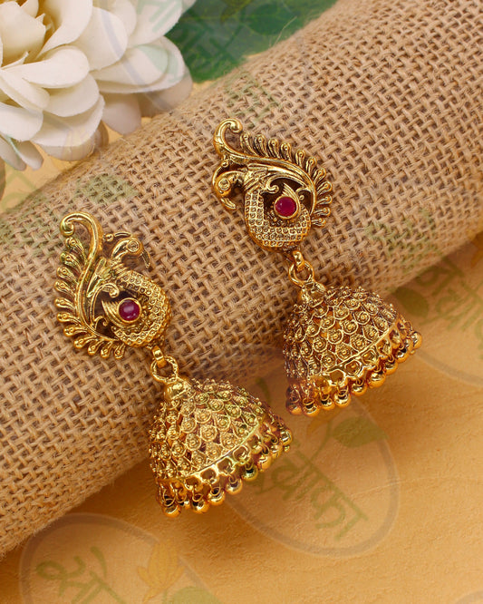 TRENDY PEACOCK JHUMKA EARRINGS