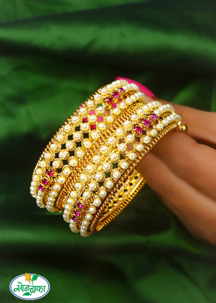 Bangle Design Using Moti EXCLUSIVE DESIGNER MOTI BANGLES – Sonchafa