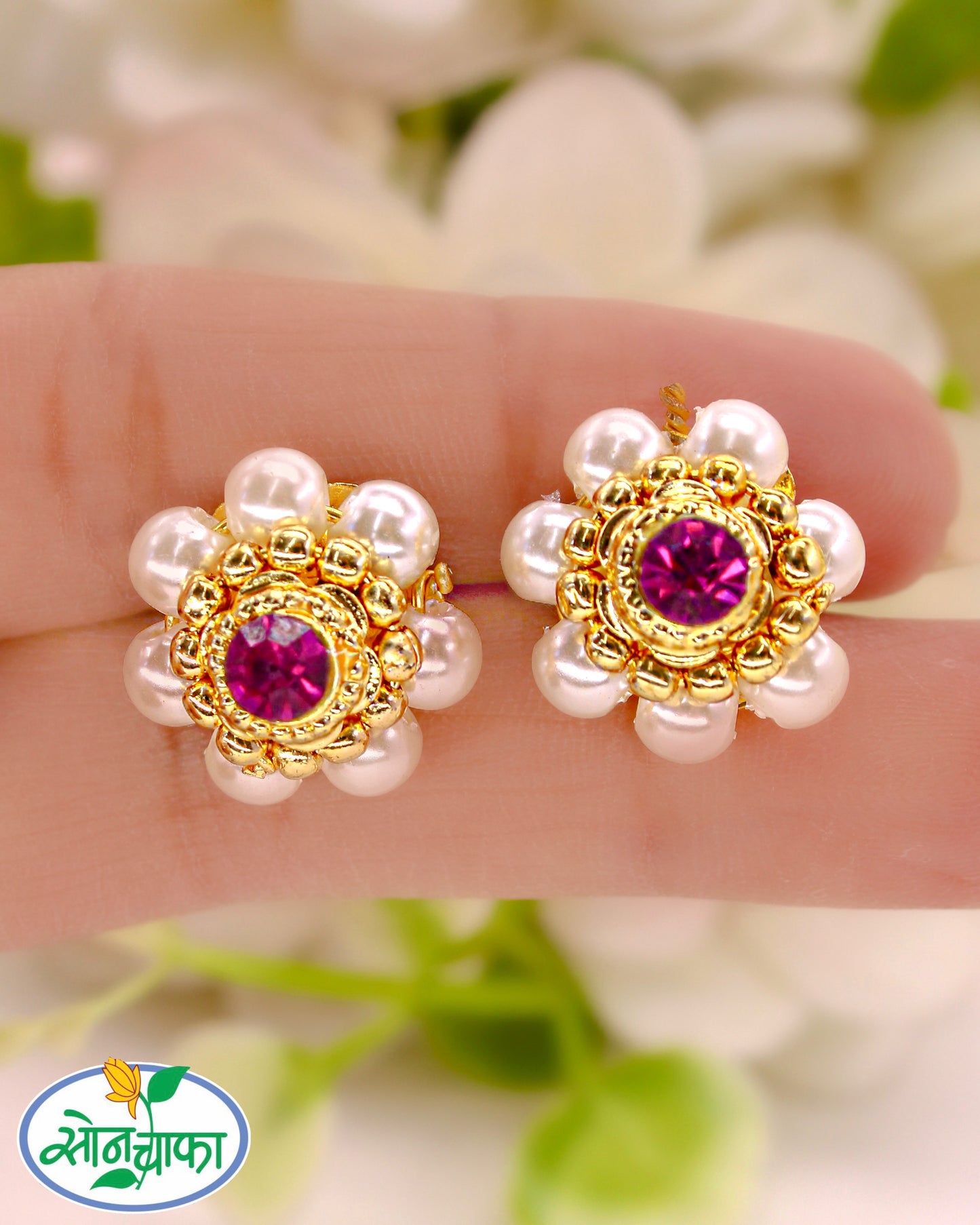 MOTI KUDI STUDS  EARRINGS