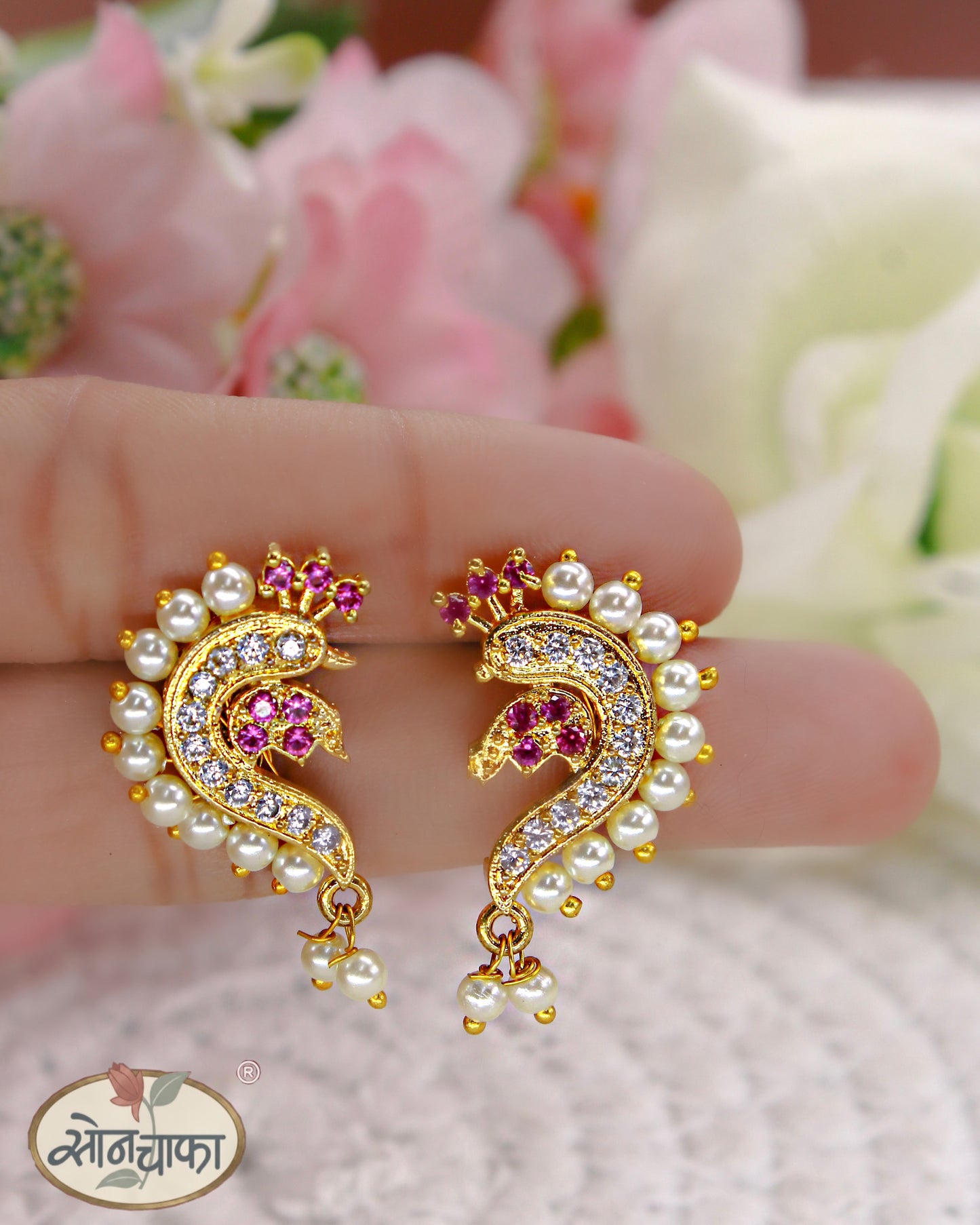 FANCY PEACOCK EARRINGS