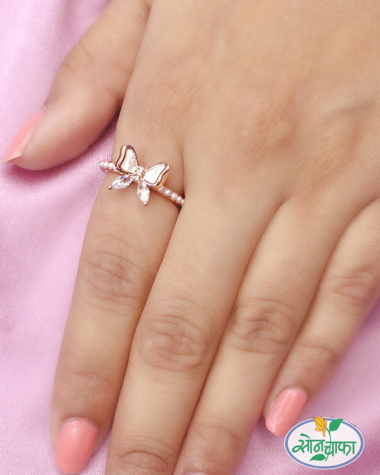 STUNNING BUTTERFLY DIAMOND RING