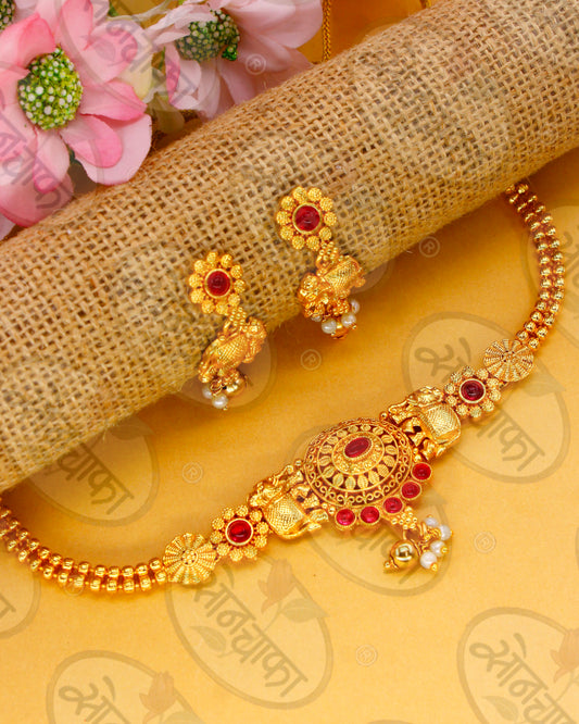 FANCY GAJANTLAXMI CHOKER SET