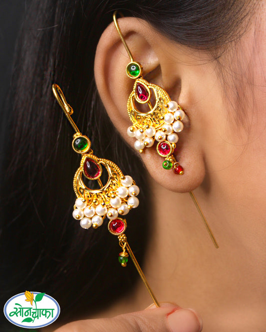 PEARL BEADS DESIGNER EAR-CUFF