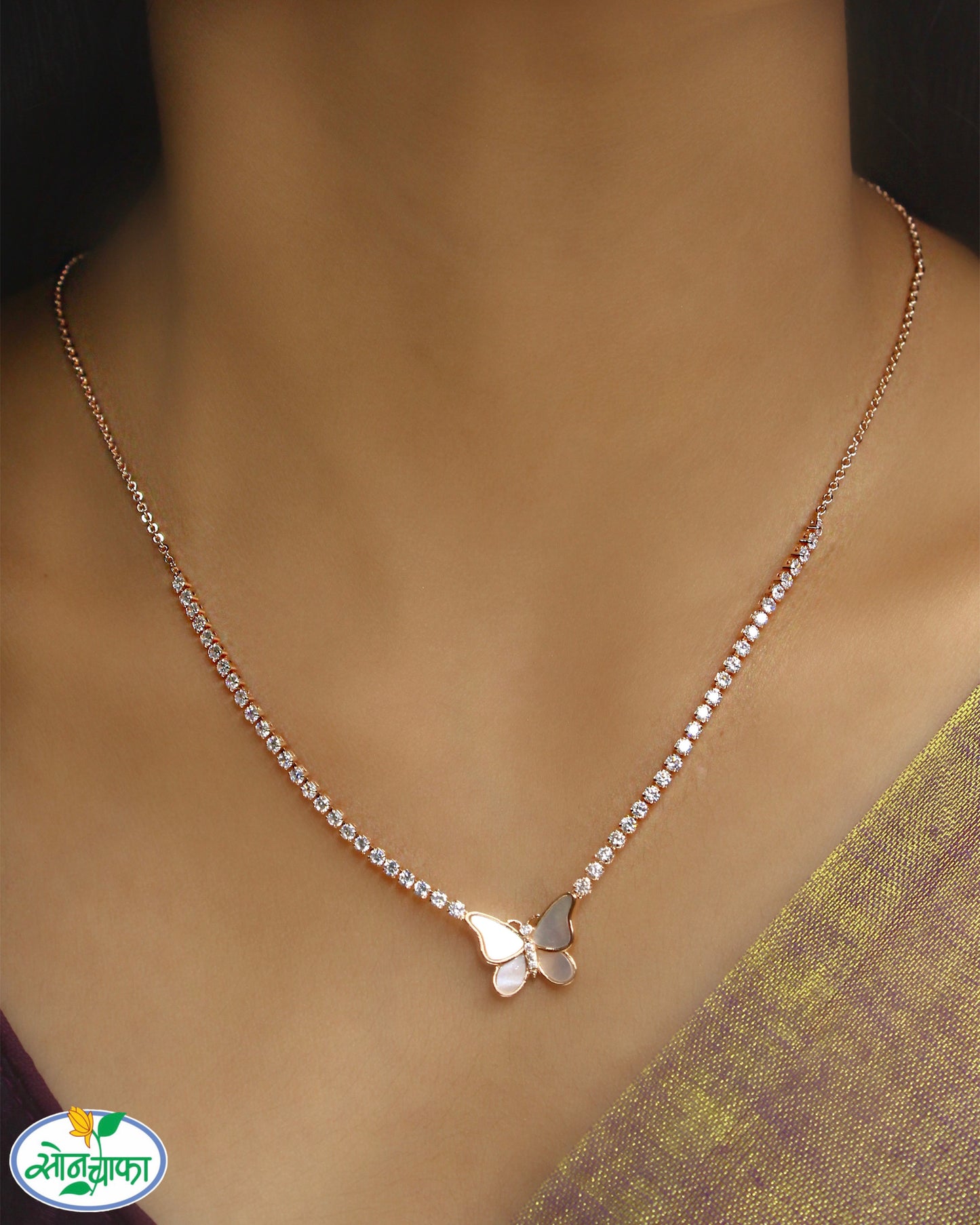 BEAUTIFUL BUTTERFLY DIAMOND CHAIN