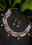 ELEGANT FORAL PEARL NECKLACE