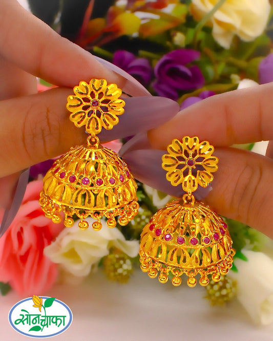 FLORESCENCE GOLD PLATED EARRINGS