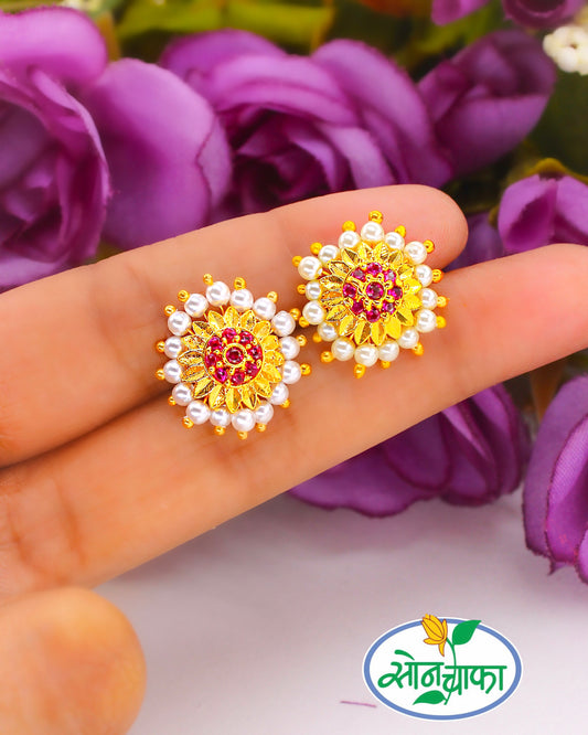 DESIGNER MOTI EARRINGS