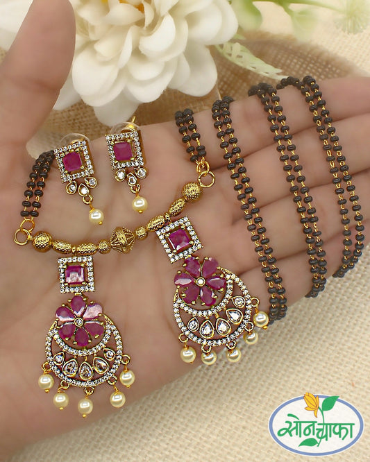 FLORAL SPARK DIAMOND MANGALSUTRA