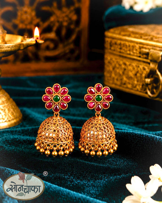 FLORAL DESIGNER JHUMKA