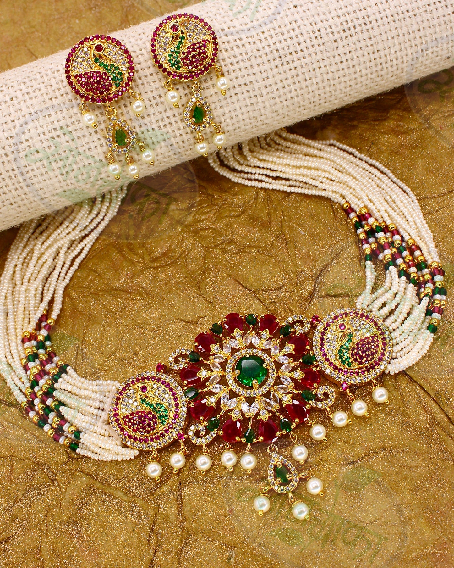 SPARKLING MOTI CHOKER SET